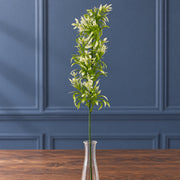 48cm Artificial White Blossom Spray Stem