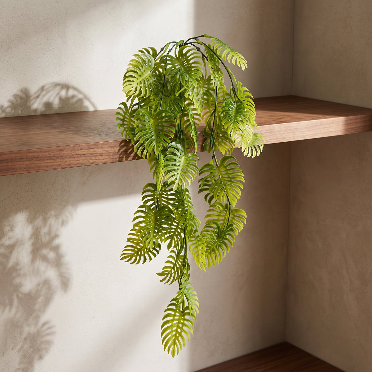 80cm Artificial Trailing Tropical Monstera Plant - Light Green