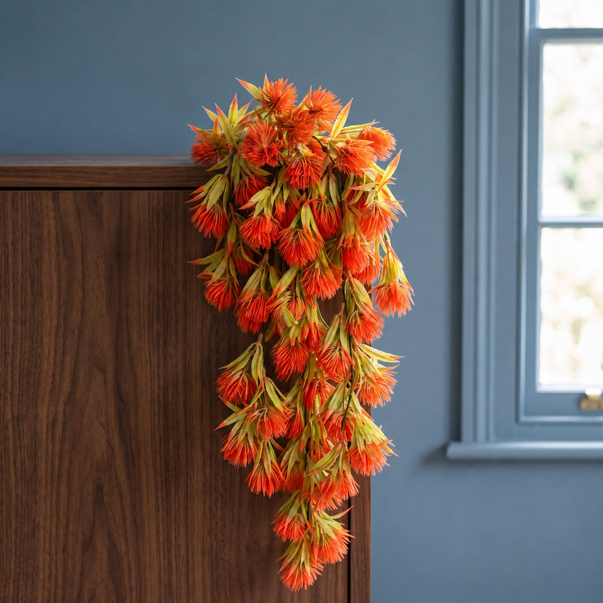 75cm Artificial Thistle Trailing Hanging Plant Faux Floral