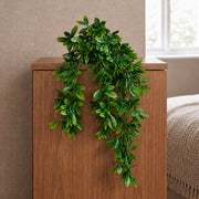 70cm Artificial Trailing Laurel Leaf Hanging Plant - Green