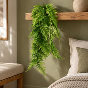 80cm Artificial Trailing Fern Plant Hanging Faux Greenery