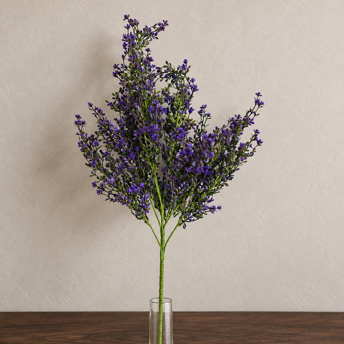 75cm Artificial Purple Heather Flower Bush Stem