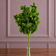 75cm Artificial Green Leaf Foliage Bush Stem