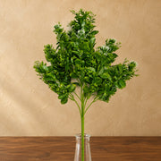 75cm Artificial Boxwood & Budding Foliage Bush Stem