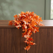 70cm Artificial Trailing Grape Ivy Plant Faux Hanging Foliage - Orange