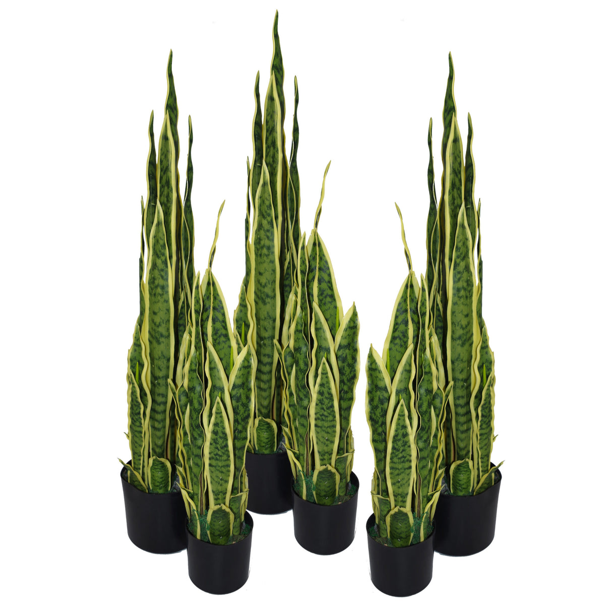 90cm (3ft) Artificial Sansevieria Yellow Green Indoor Plant - Large – image 5
