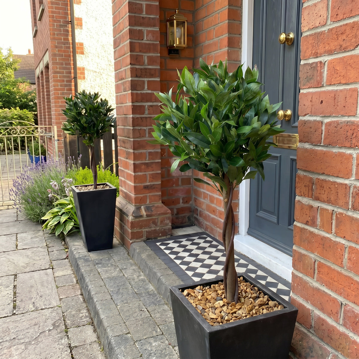 Artificial Bay Trees Natural Twist Trunk Topiary Bay Laurel Ball Tree – image 2