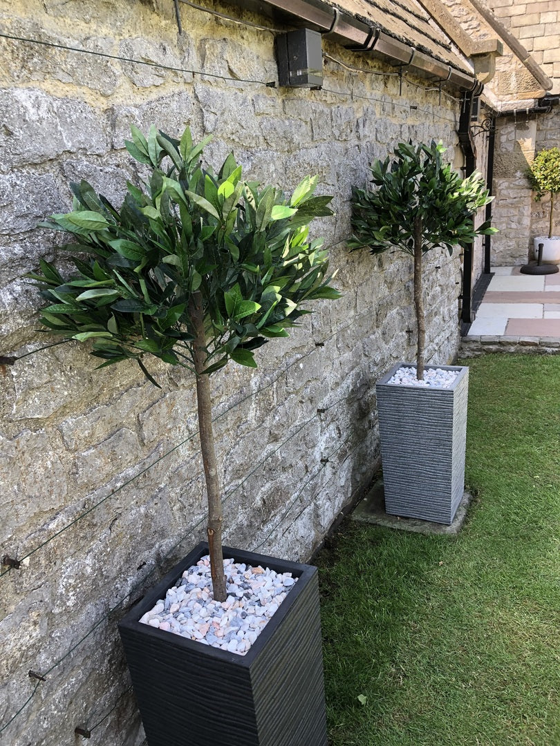 Artificial Bay Trees Natural Straight Trunk Topiary Bay Laurel Ball Tree – image 2