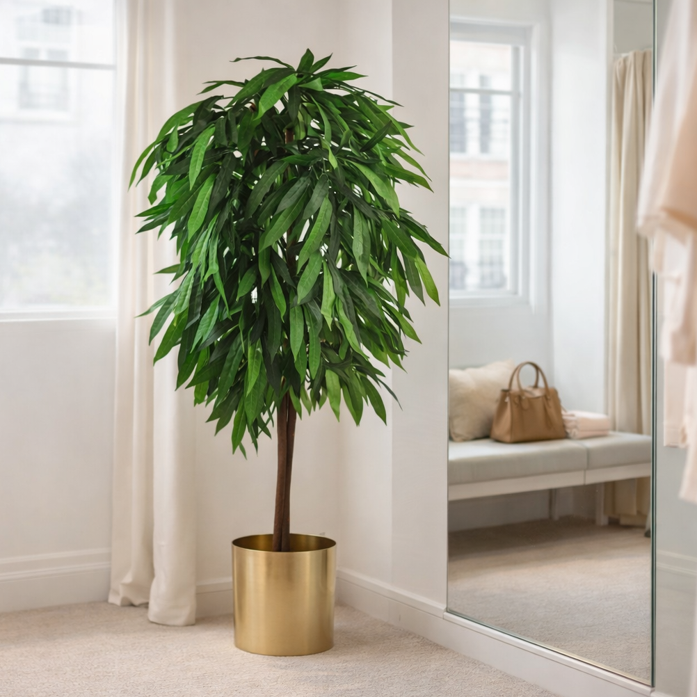 120cm (4ft) Tall Large Artificial Mango Tree Plant – image 2