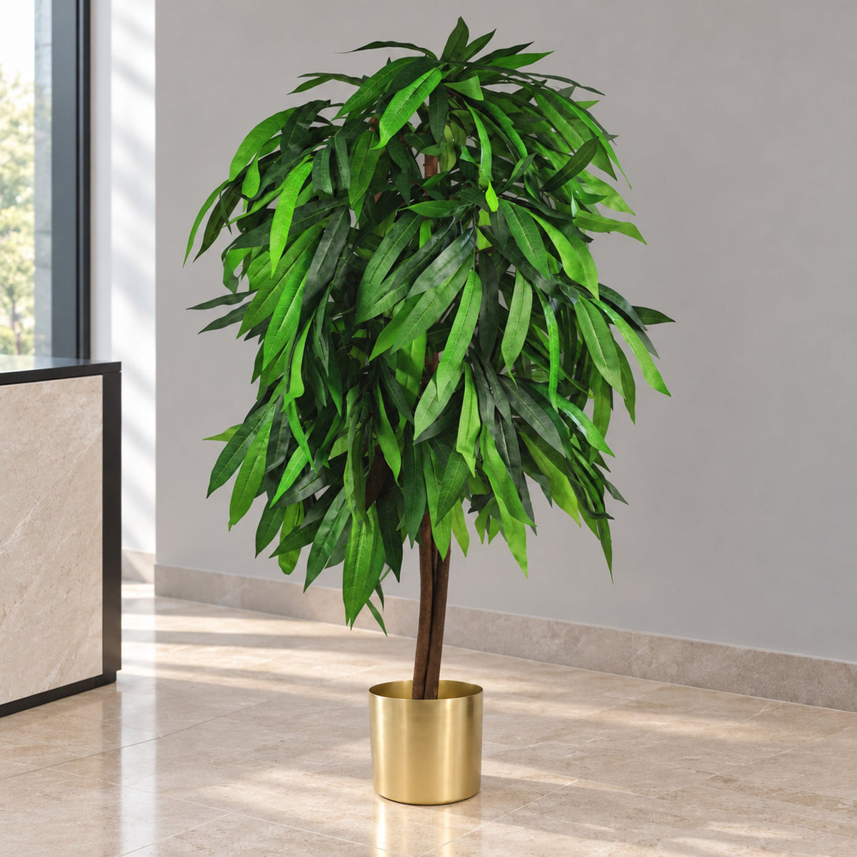 120cm (4ft) Tall Large Artificial Mango Tree Plant