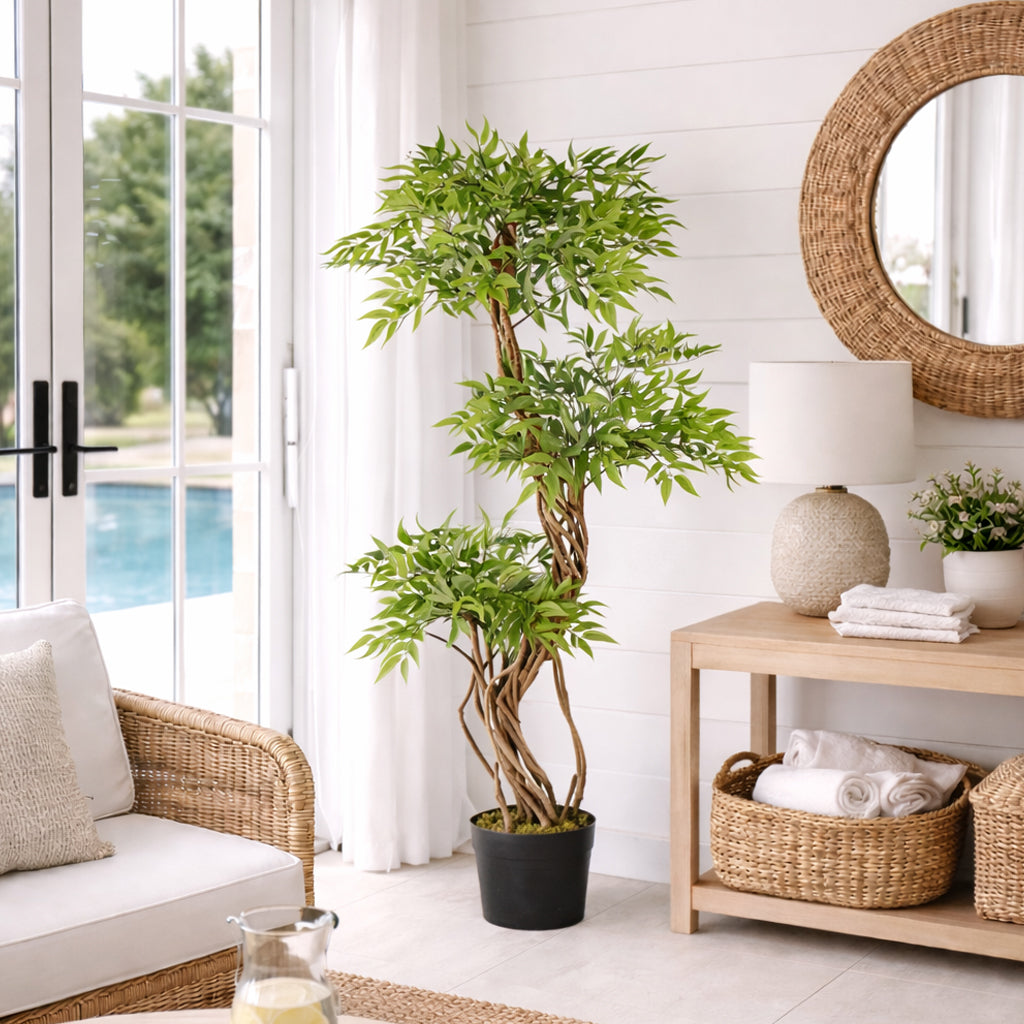 140cm Realistic Artificial Japanese Fruticosa Tree Ficus Tree – image 2