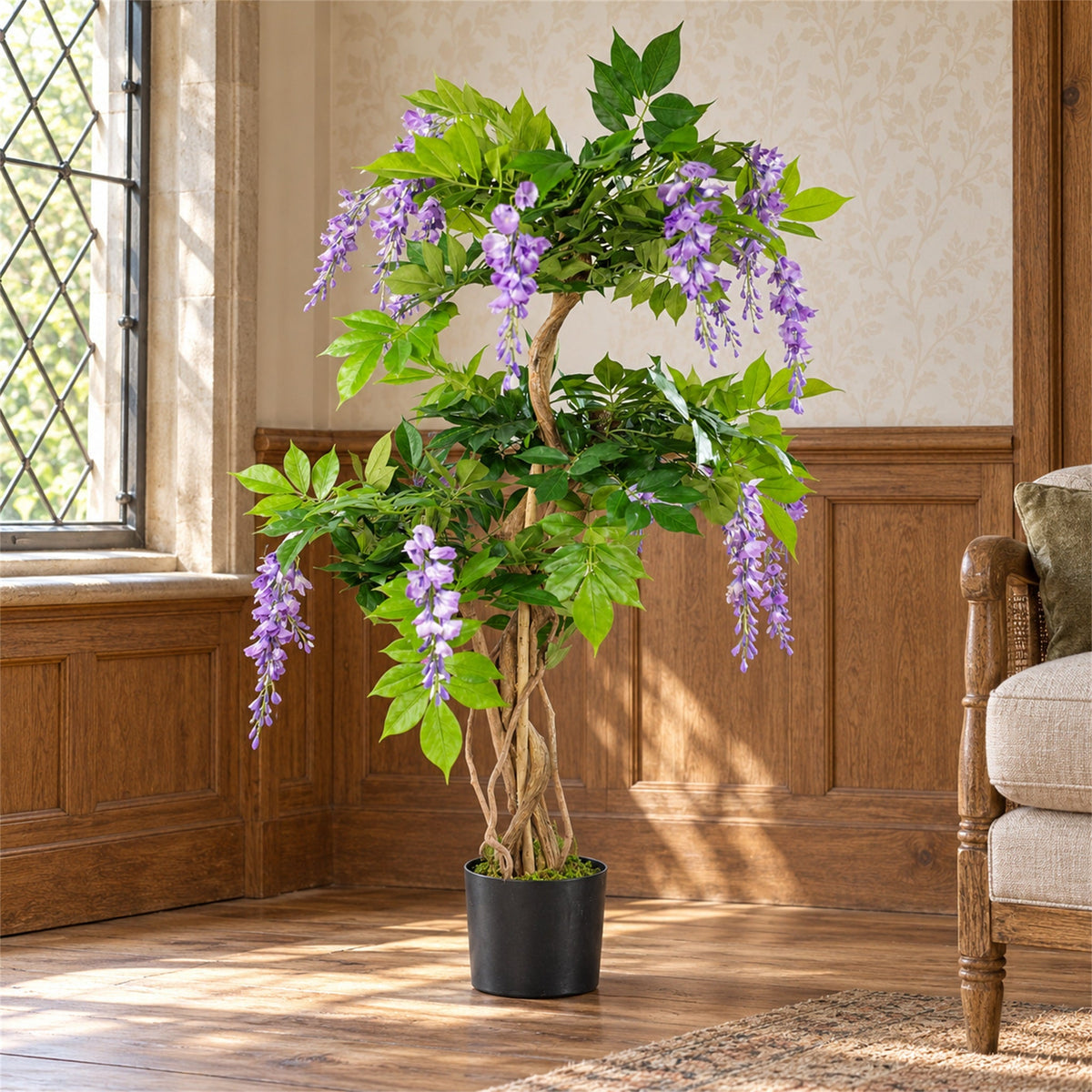 110cm Artificial Purple Wisteria Tree