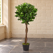 Artificial Bay Trees Natural Twist Trunk Topiary Bay Laurel Ball Tree