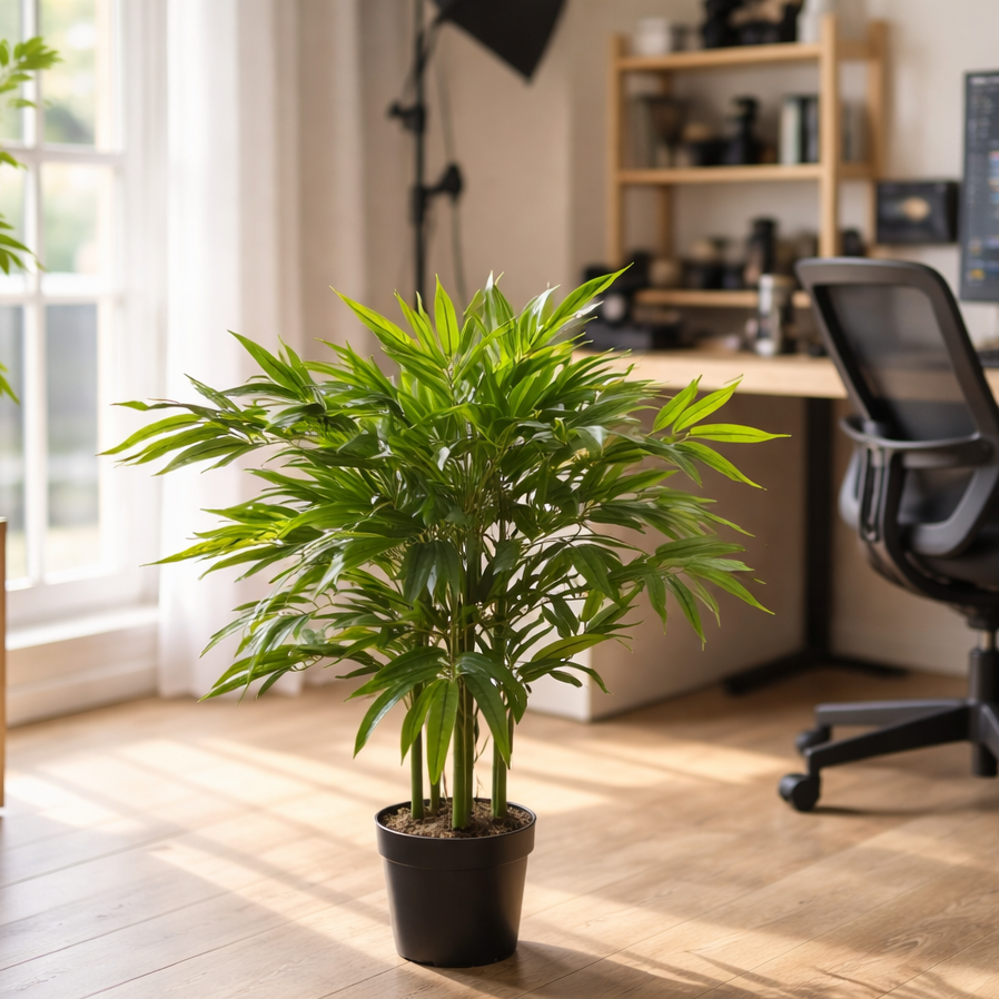 90cm (3ft) Fat Leaf Artificial Bamboo Plants Trees – image 5