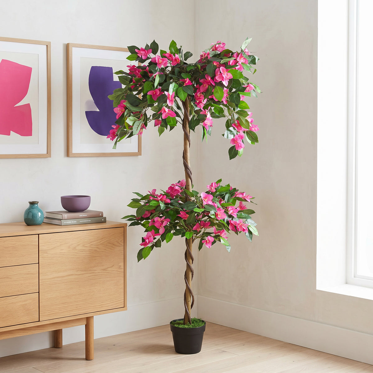 140cm EXTRA LARGE Artificial Flowering Rhododendron Bush Tree – image 2