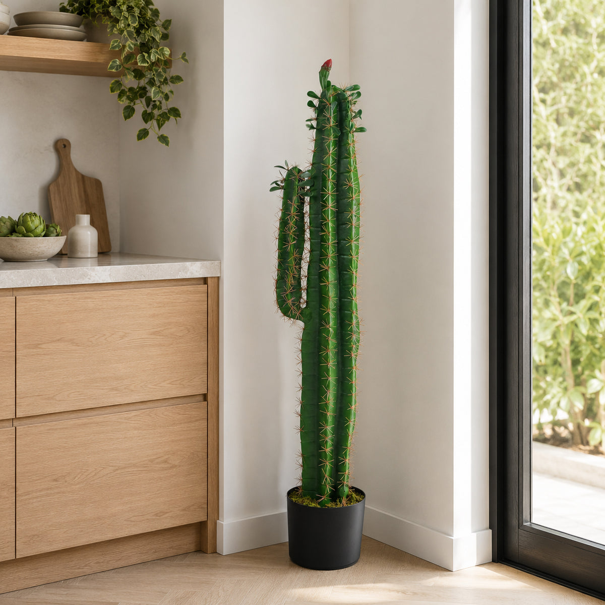 100cm Premium Artificial Cactus with pot – image 2