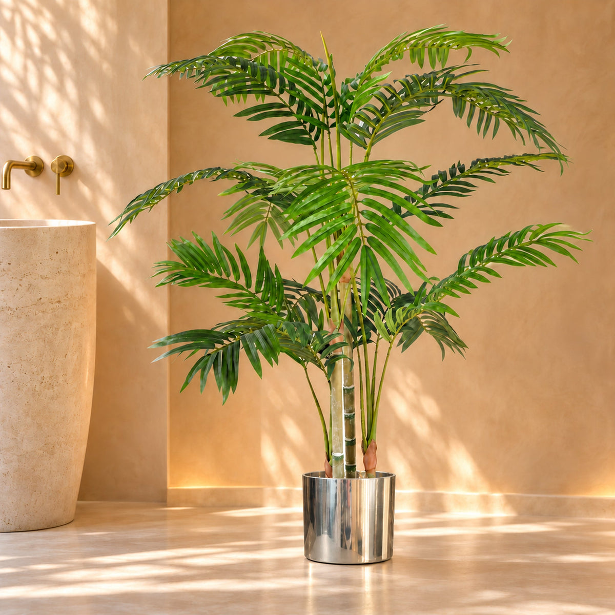 120cm (4ft) Premium Artificial Areca Palm with pot