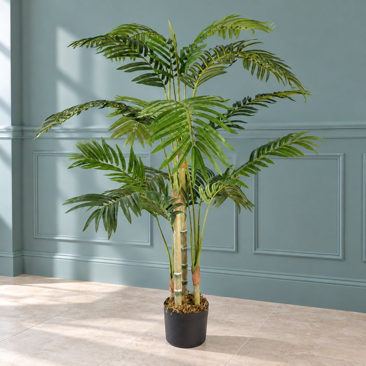 120cm (4ft) Premium Artificial Areca Palm with pot