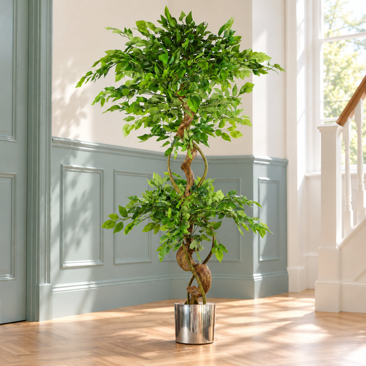 150cm Twisted Trunk Artificial Japanese Fruticosa Style Ficus Tree