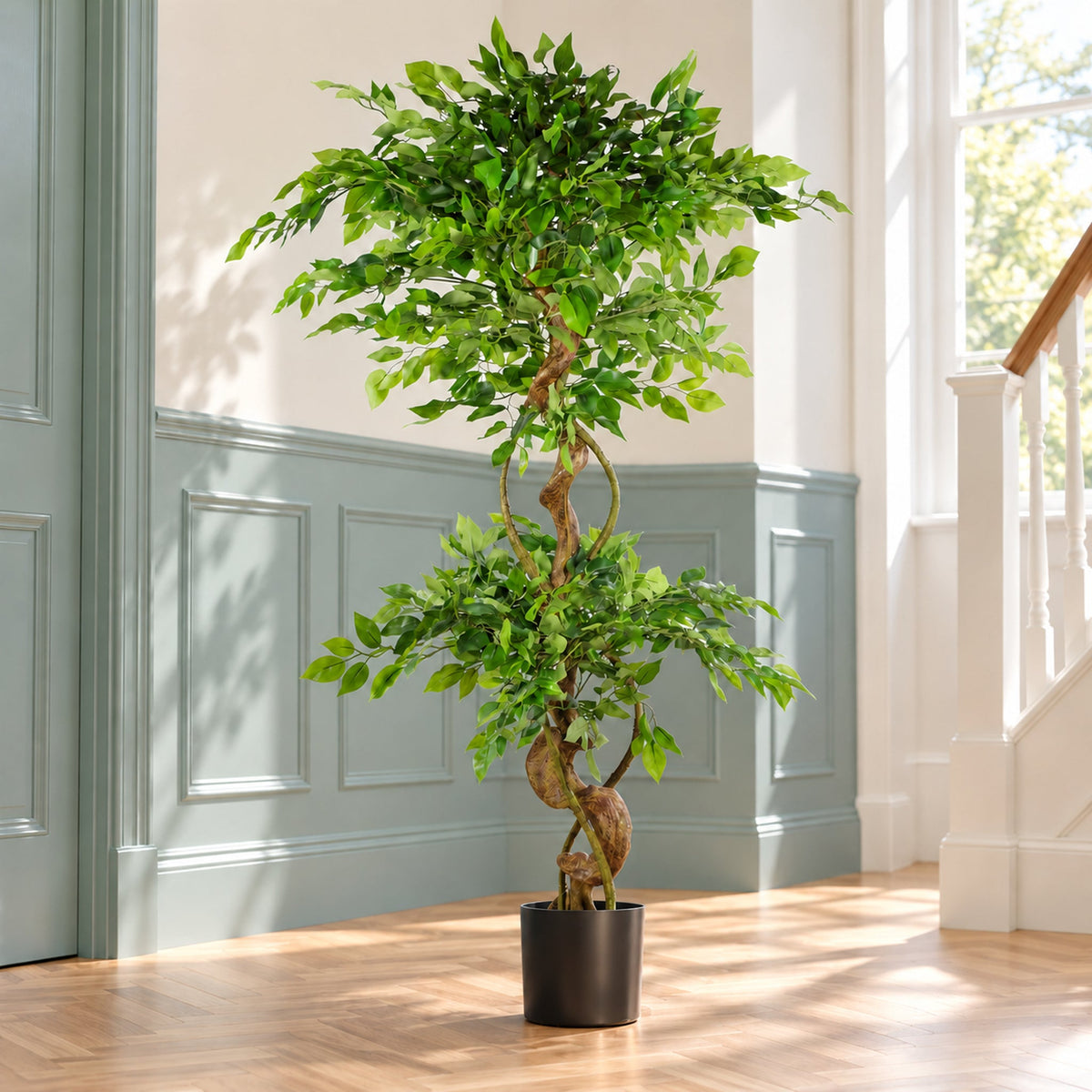 150cm Twisted Trunk Artificial Japanese Fruticosa Style Ficus Tree
