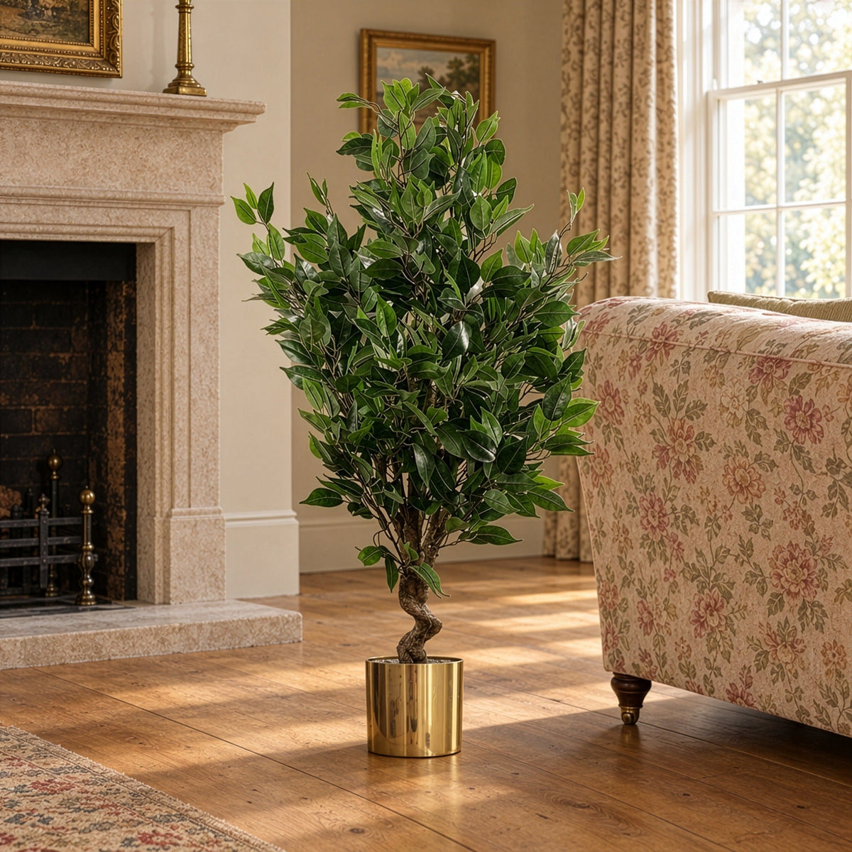 110cm Artificial Evergreen Ficus Tree