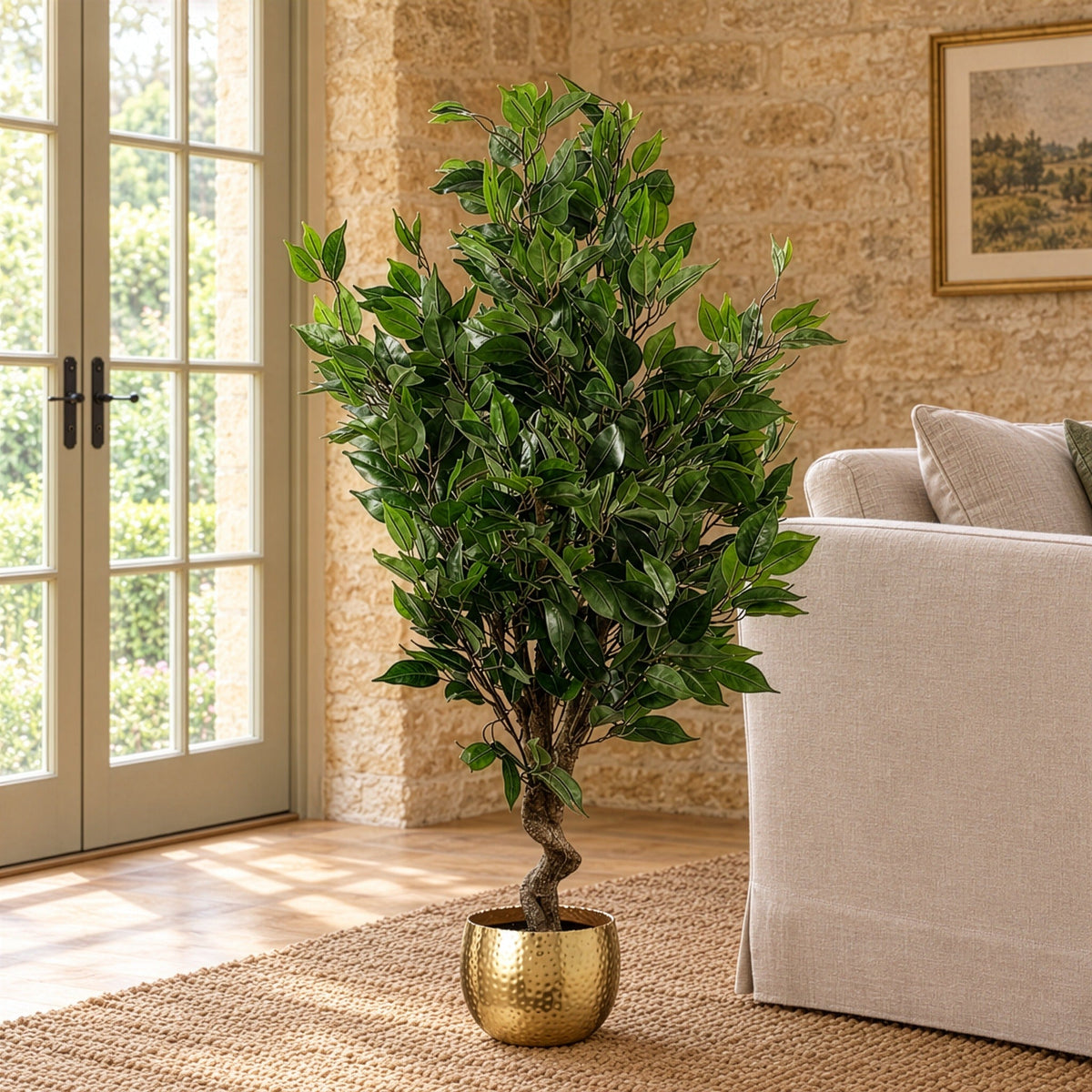 110cm Artificial Evergreen Ficus Tree