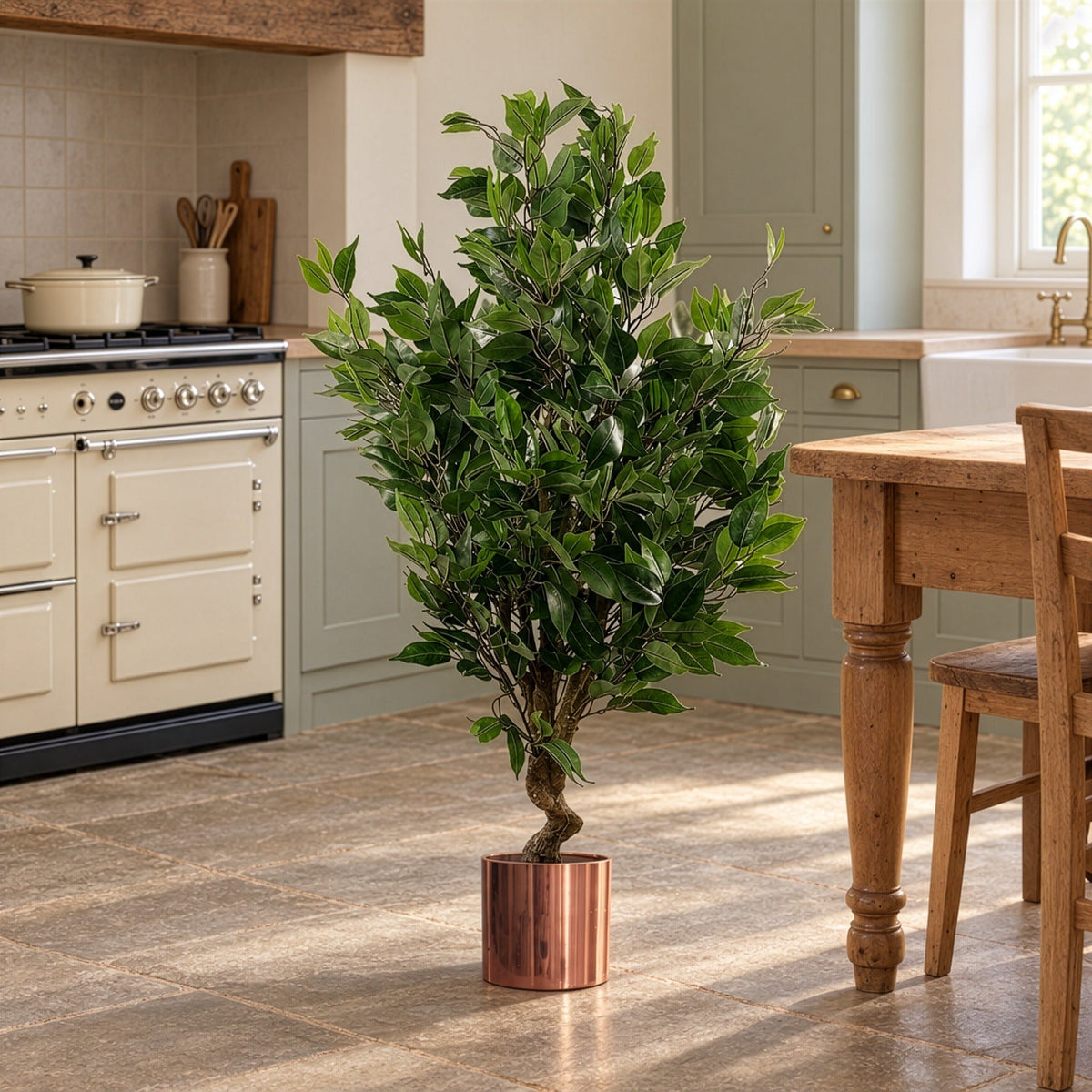 110cm Artificial Evergreen Ficus Tree