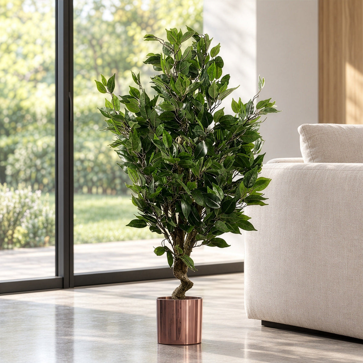 110cm Artificial Evergreen Ficus Tree