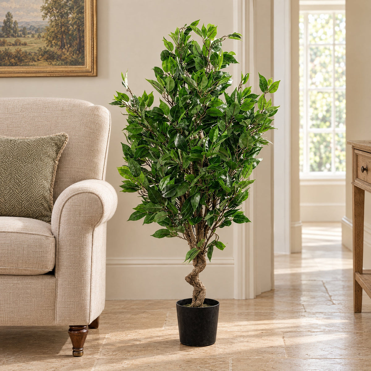 110cm Artificial Evergreen Ficus Tree