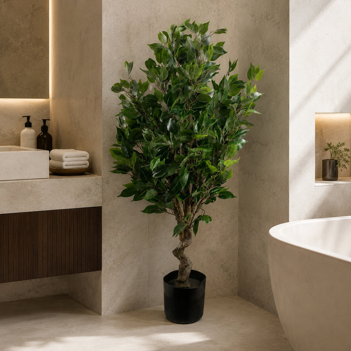 110cm Artificial Evergreen Ficus Tree – image 13