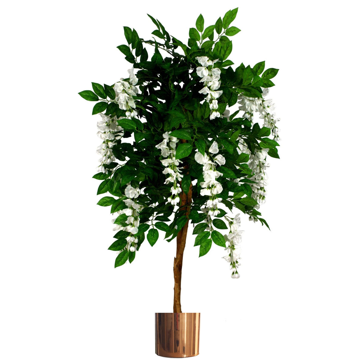 130cm Luxury Artificial Wisteria Tree White Flowers - Premium Range – image 5