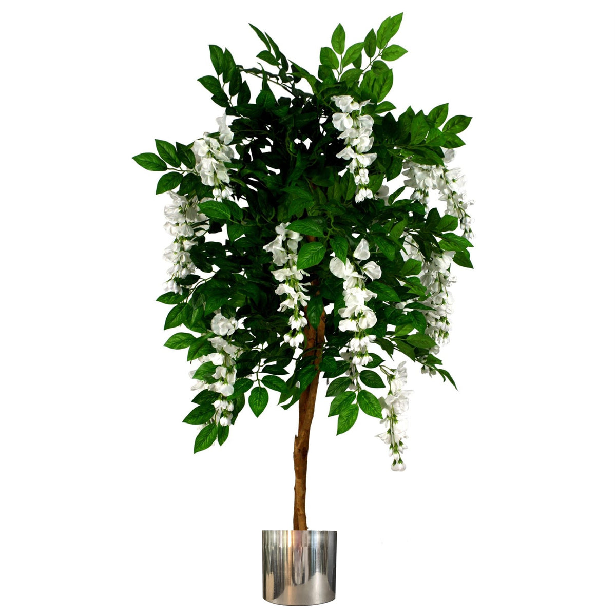 130cm Luxury Artificial Wisteria Tree White Flowers - Premium Range – image 7