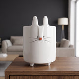 15cm Ceramic White Rabbit Planter