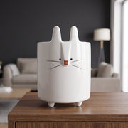 15cm Ceramic White Rabbit Planter