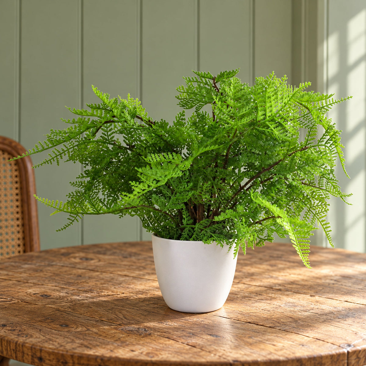 30cm Artificial Potted Lady Fern (Athyrium Filix-Femina)