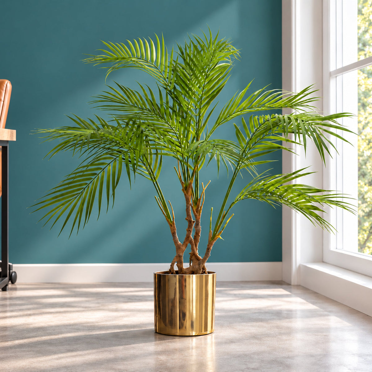 90cm Artificial Areca Palm Plant Twisted Detail Trunk