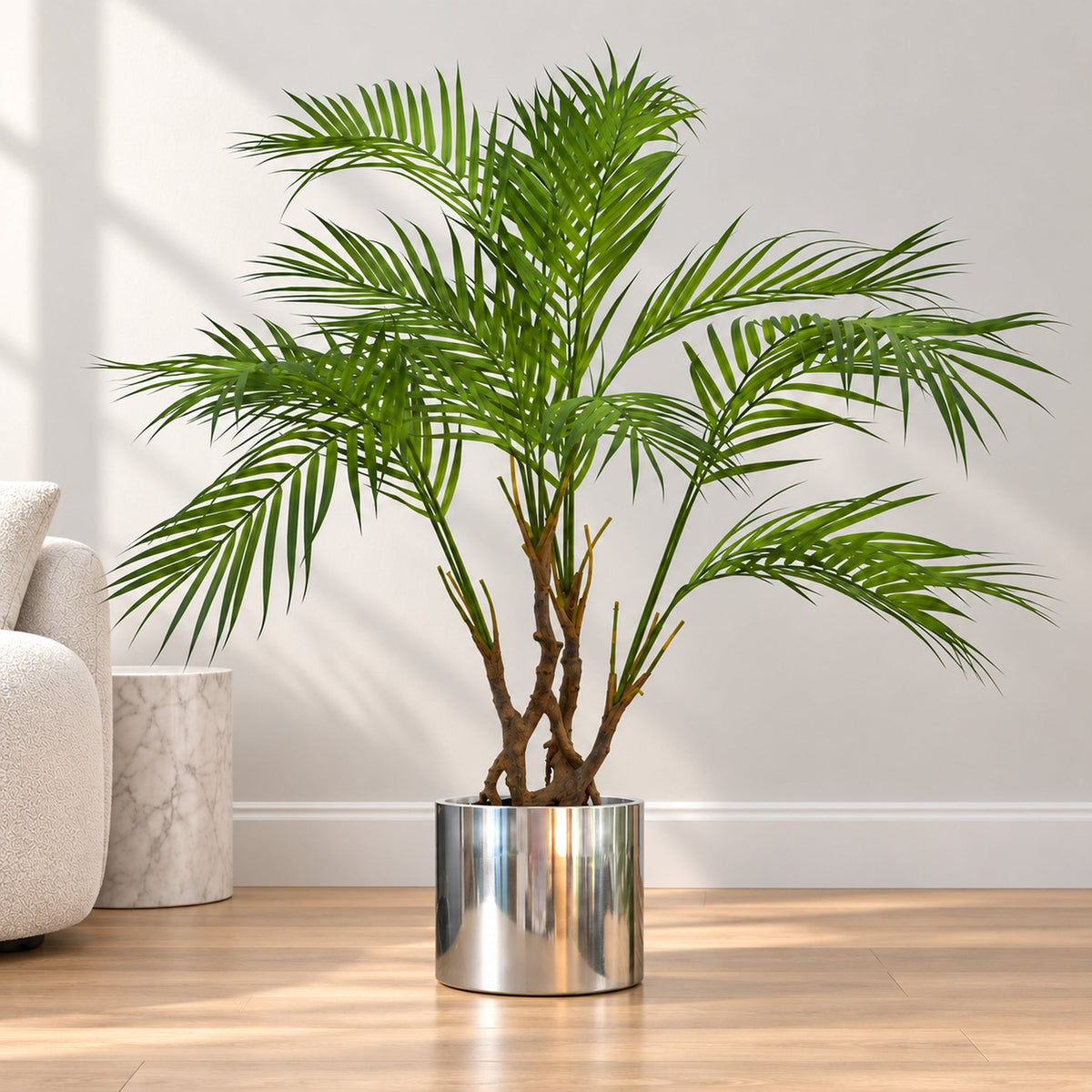 90cm Artificial Areca Palm Plant Twisted Detail Trunk