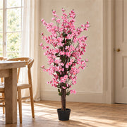 120cm Artificial Realistic Cherry Blossom Tree with Natural Trunk