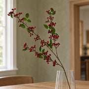 80cm Artificial Red Christmas Berry Spray