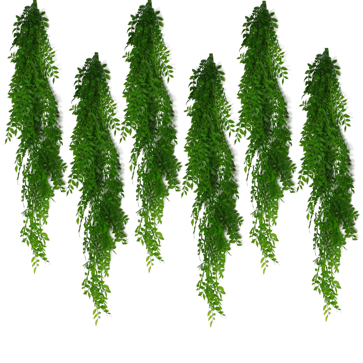 100cm Hanging Artificial String of Pearls Fern Plant Dark Green – image 7