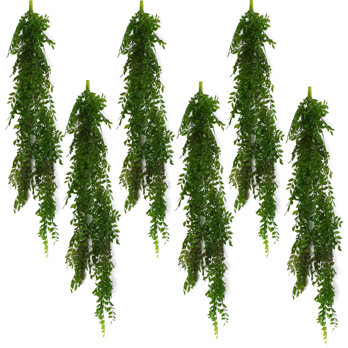 100cm Hanging Artificial String of Pearls Fern Plant Dark Green – image 6