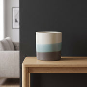 12cm Blue Sand Stripe Ceramic Planter