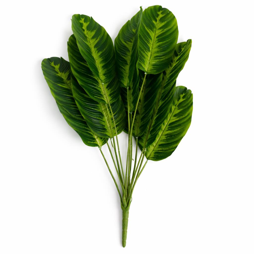 65cm Artificial Dieffenbachia Style Stem Plant Large Faux Green Foliage Arrangement