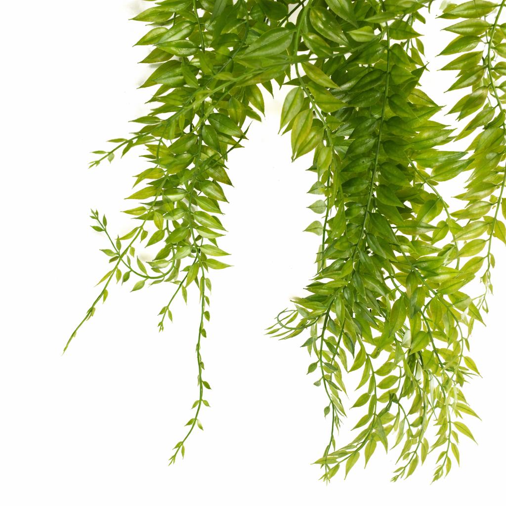 100cm Artificial Trailing Green Leaf Hanging Fern Plant with Wired Top Stems – image 3