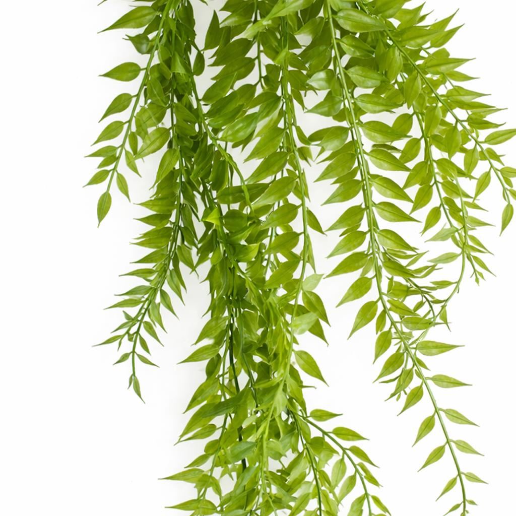 100cm Artificial Trailing Green Leaf Hanging Fern Plant with Wired Top Stems – image 10