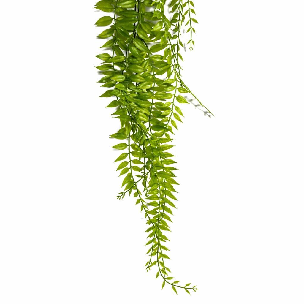 100cm Artificial Trailing Green Leaf Hanging Fern Plant with Wired Top Stems – image 9