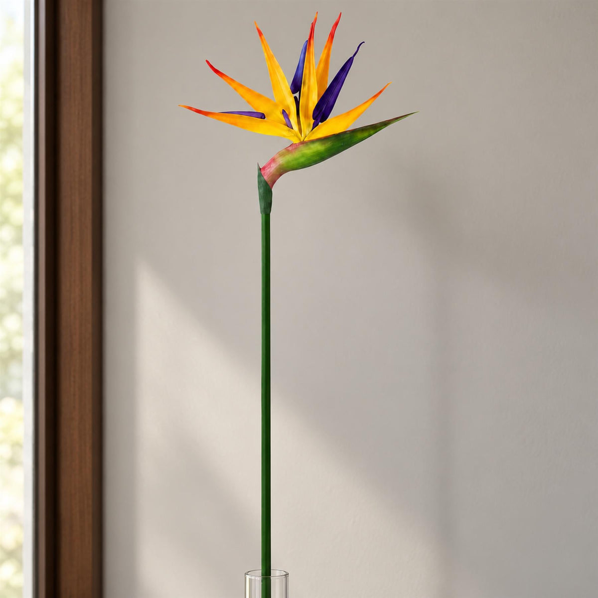 80cm Artificial Orange Bird of Paradise Flower Stem
