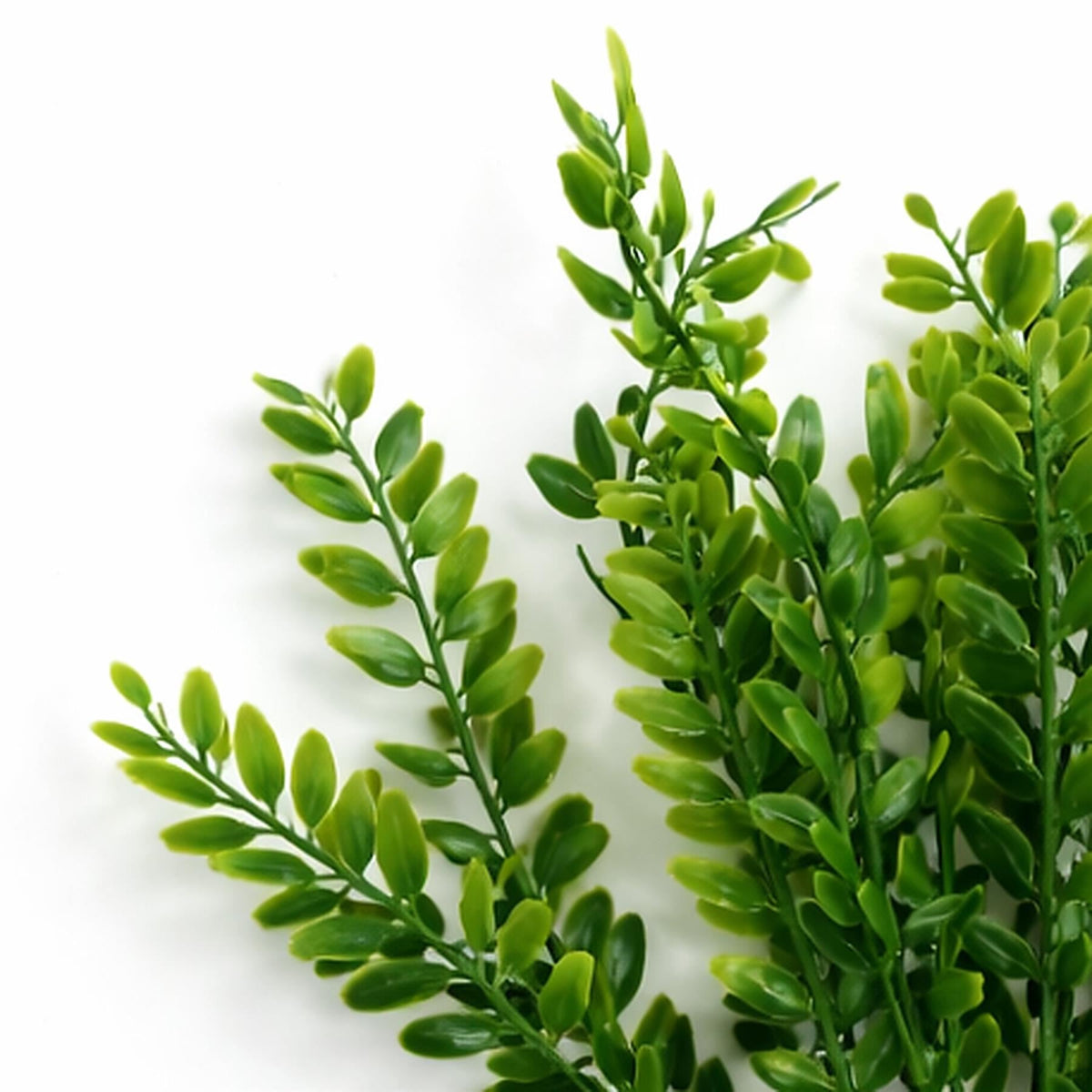 32cm Artificial Boxwood Style Foliage Spray Stem Faux Green Leaf Bush – image 9