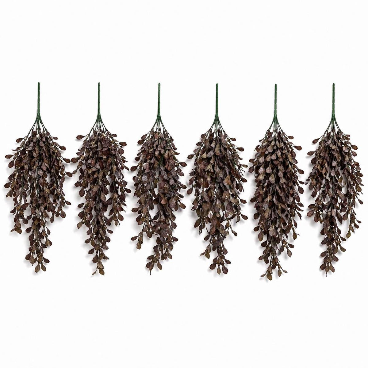 70cm Artificial Trailing Leaf Spray Stem - Dusty Purple - Pack of 6