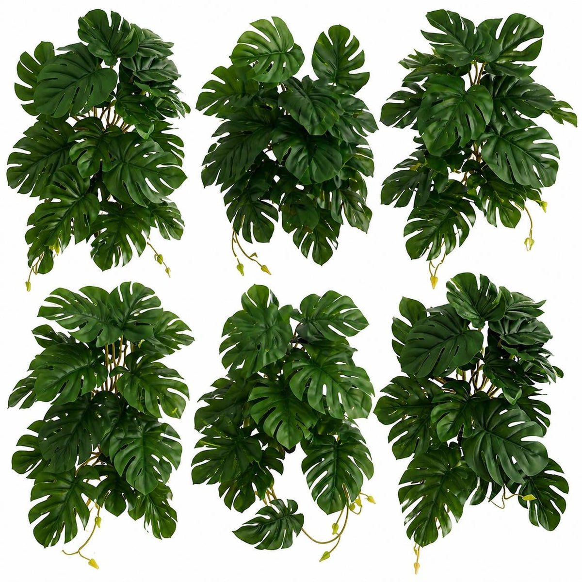 25cm Realistic Artificial Monstera Stem Plant - Dark Green – image 6